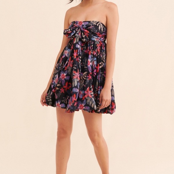 NWOT Free People Mai Tai Multicolor Floral Halter Dress NWOT - Picture 4 of 6